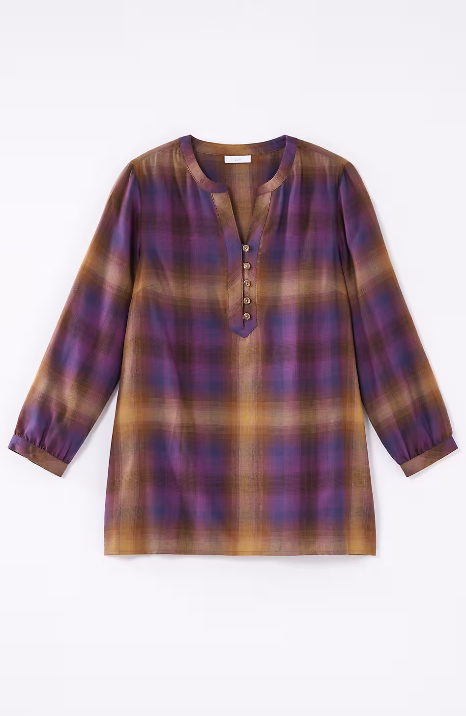 Soft-Brushed Plaid Popover
