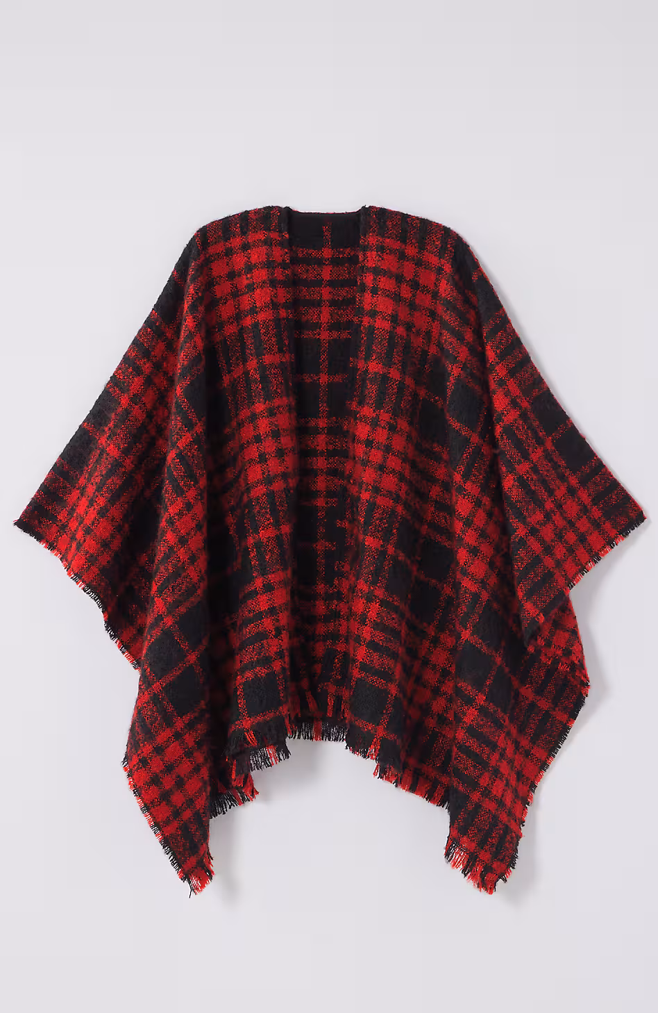Cozy Plaid Blanket Ruana