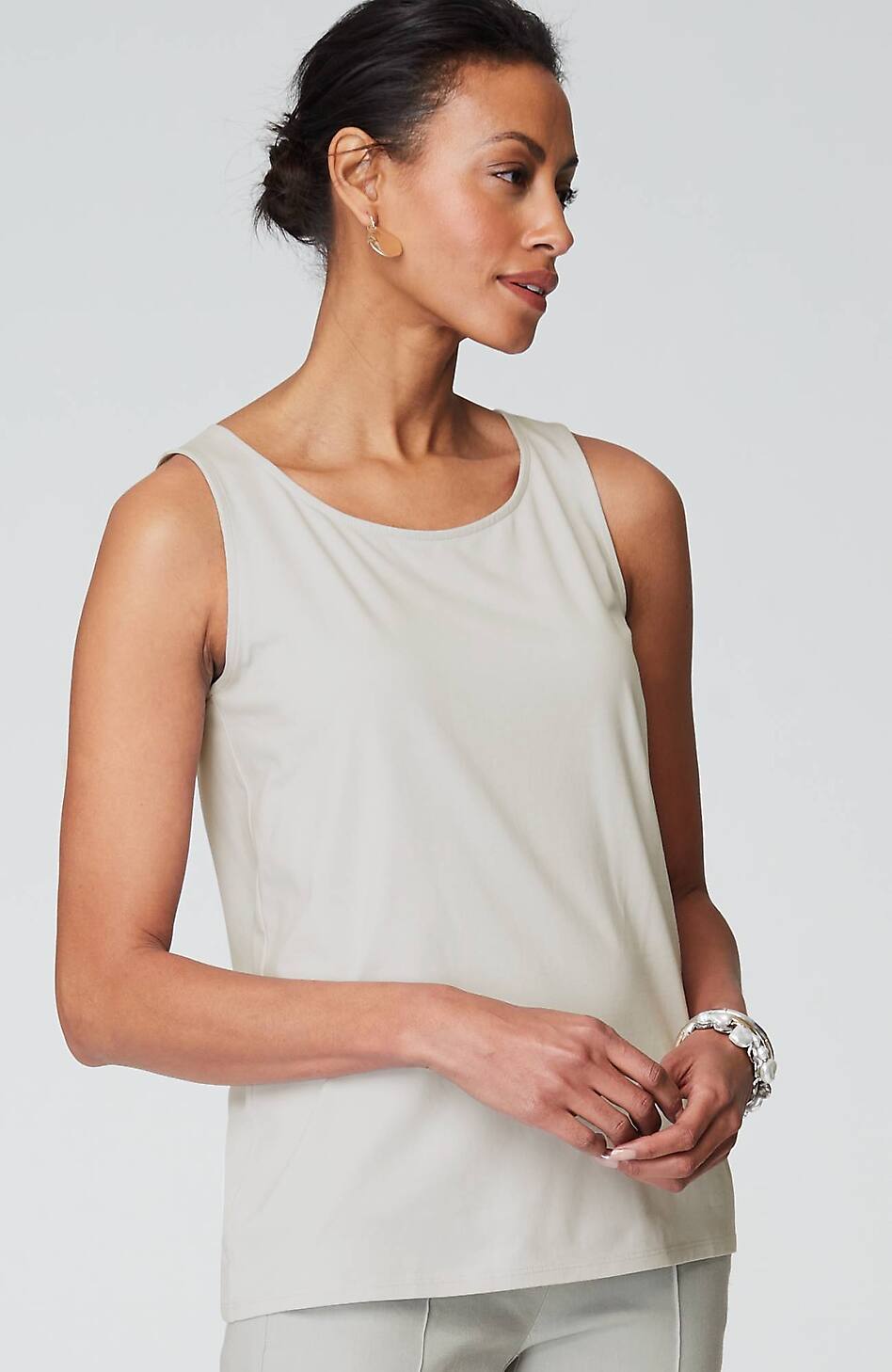 Pima-Stretch Knit Tank