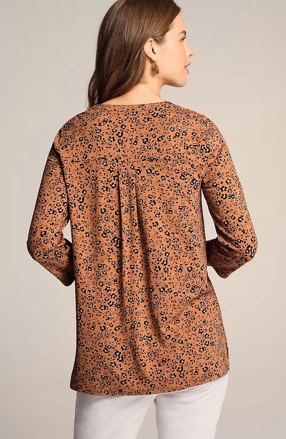 Wearever 3/4-Sleeve Split-Neck Tunic