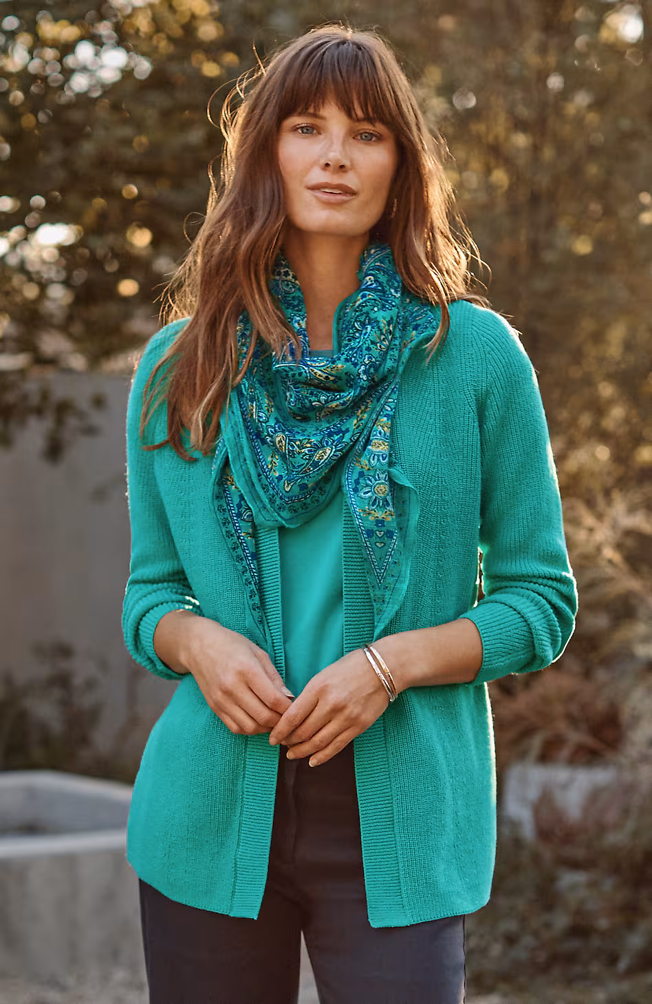 Ribbed Open-Front Cardi