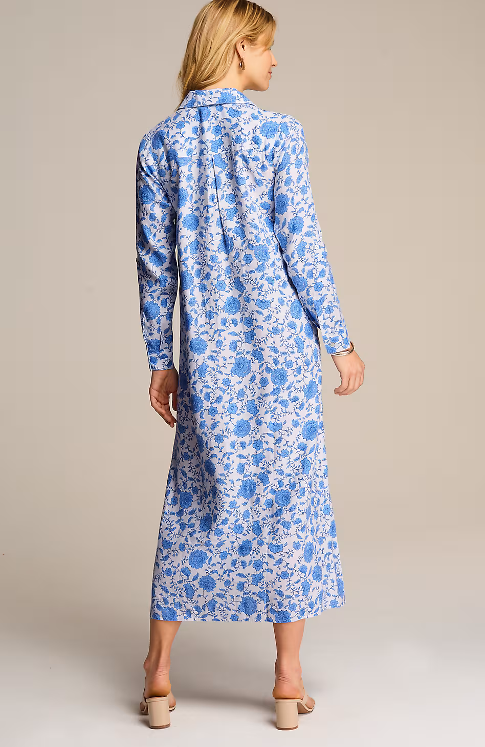 A-Line Linen-Blend Maxi Dress