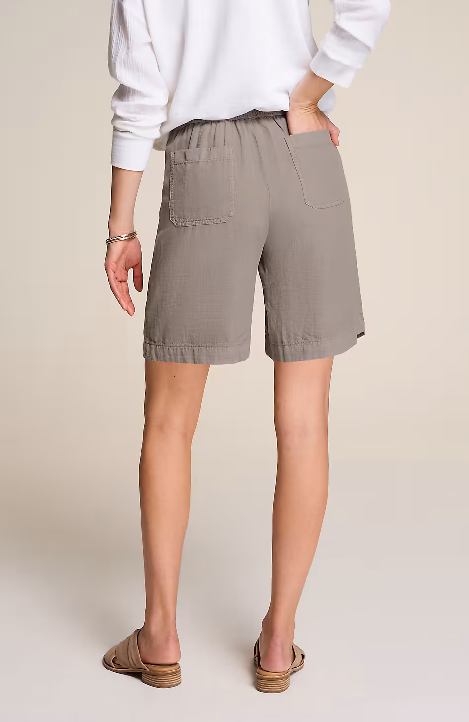 Pure Jill Soft Linen-Blend Shorts