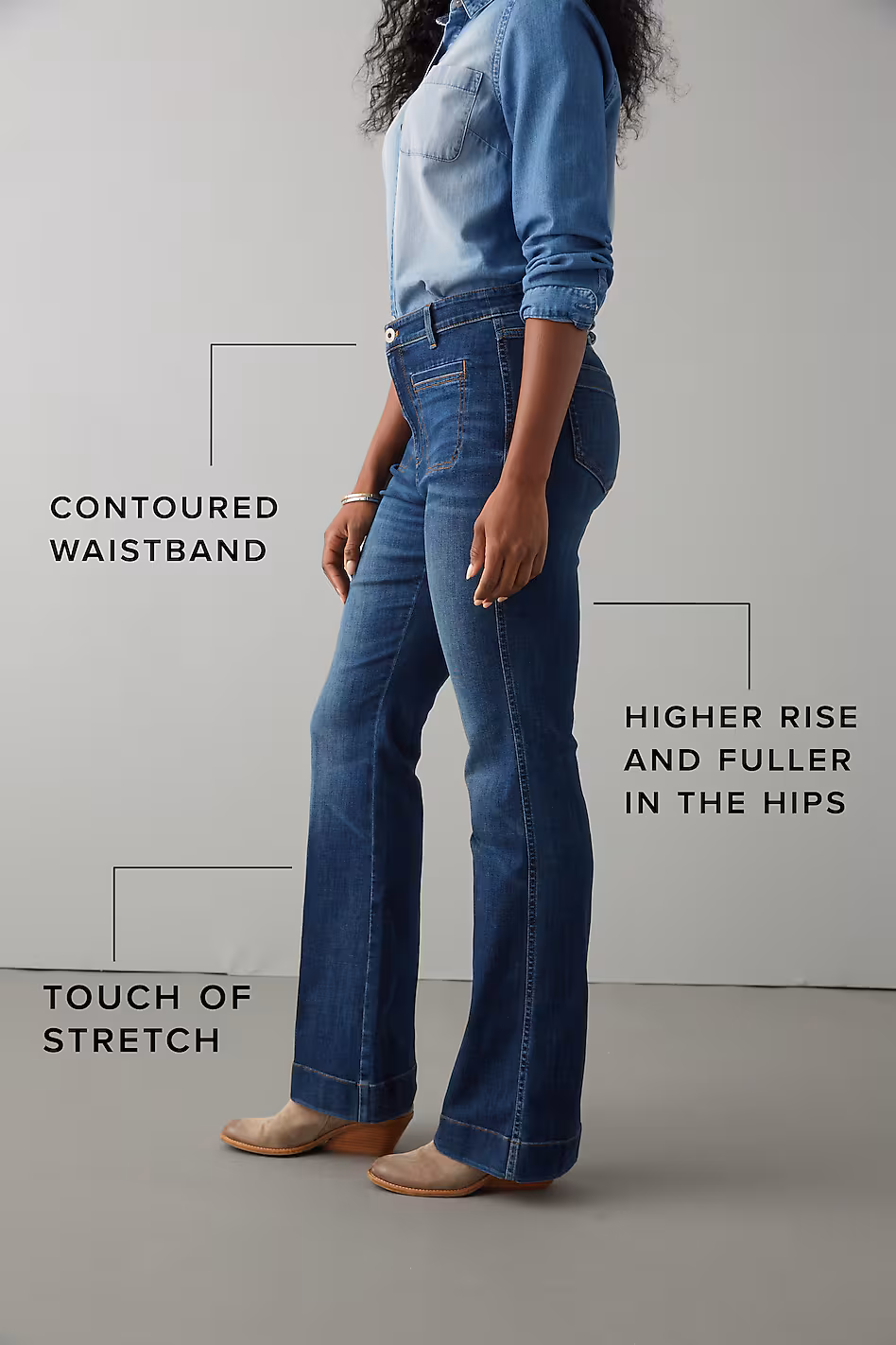 Curvy-Fit Flare Jeans