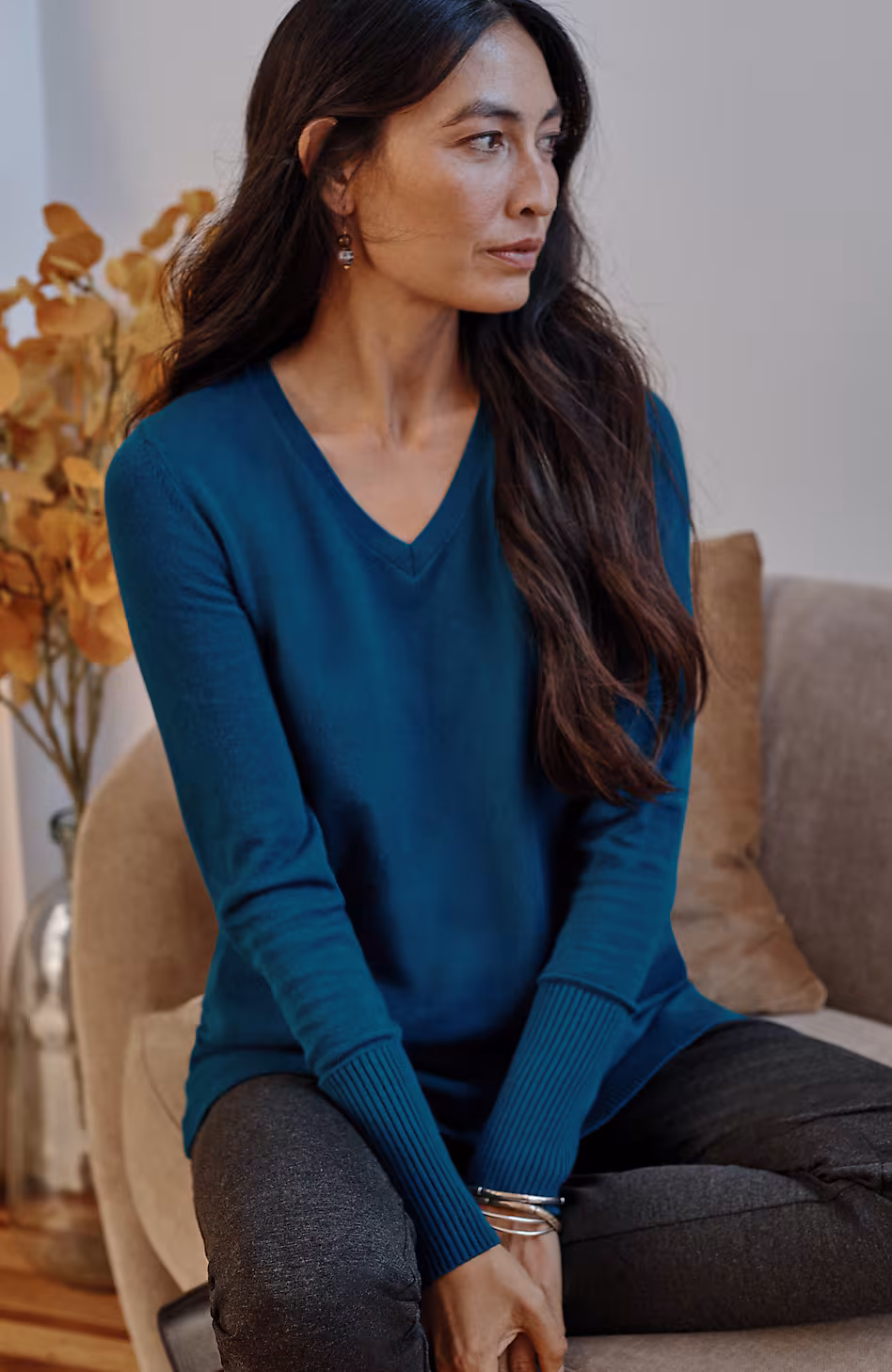 V-Neck Sweater Tunic