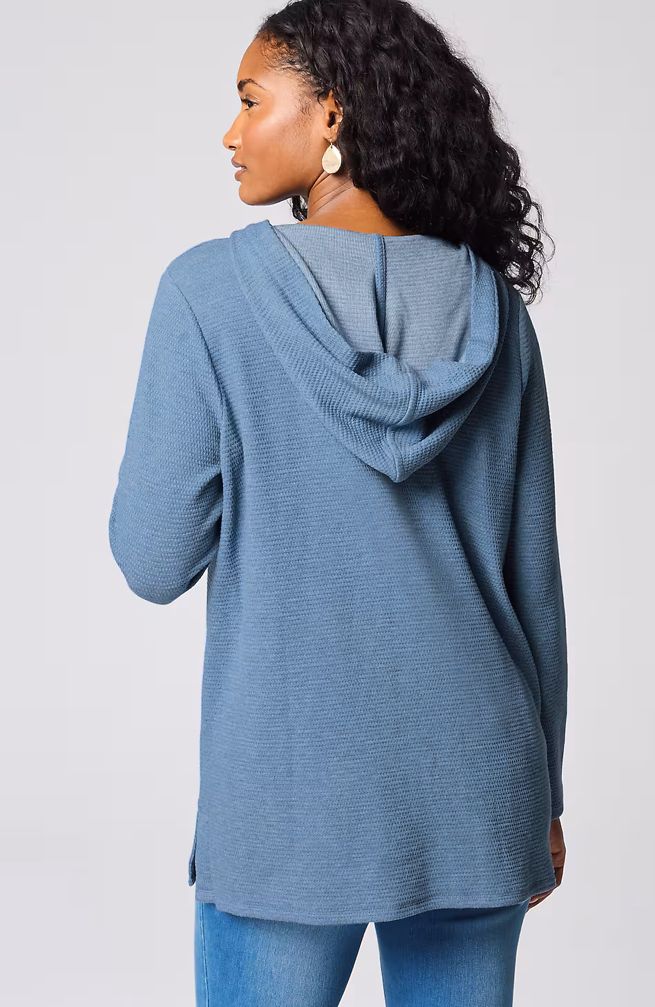 Pure Jill Cotton-Blend Textured Hoodie Tunic