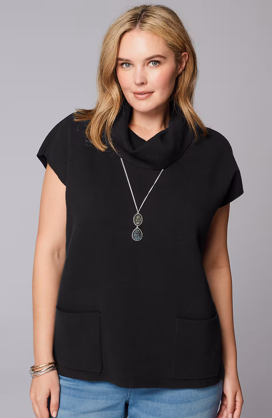 Pure Jill Double-Knit Sweater-Vest