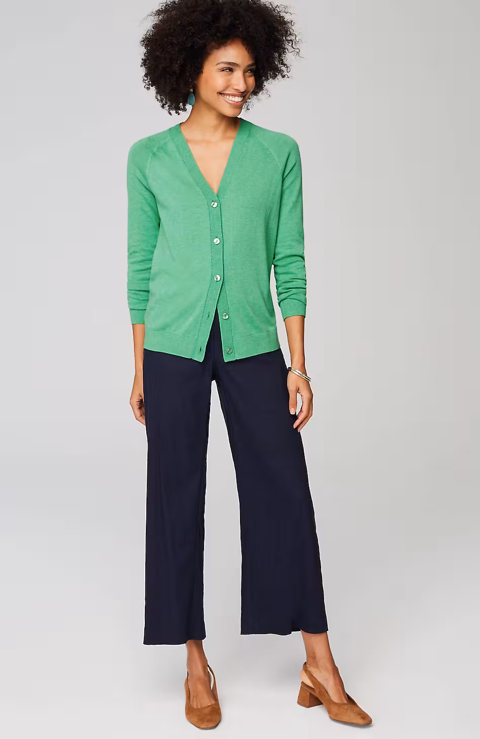 Organically Grown Cotton V-Neck Cardi