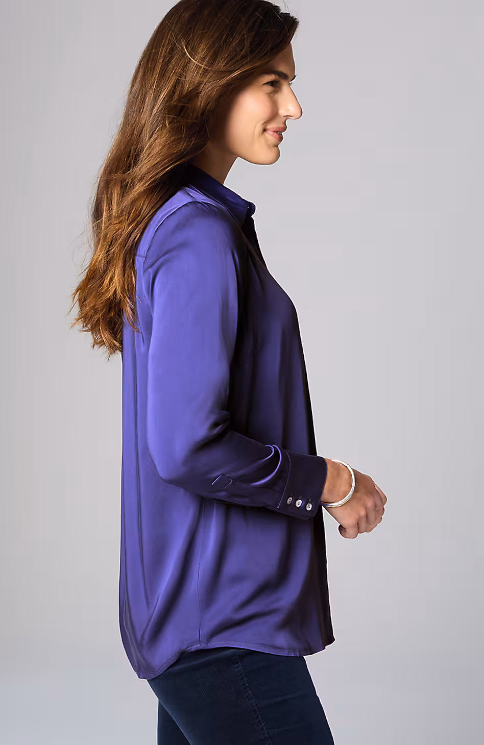 Satin A-Line Shirt