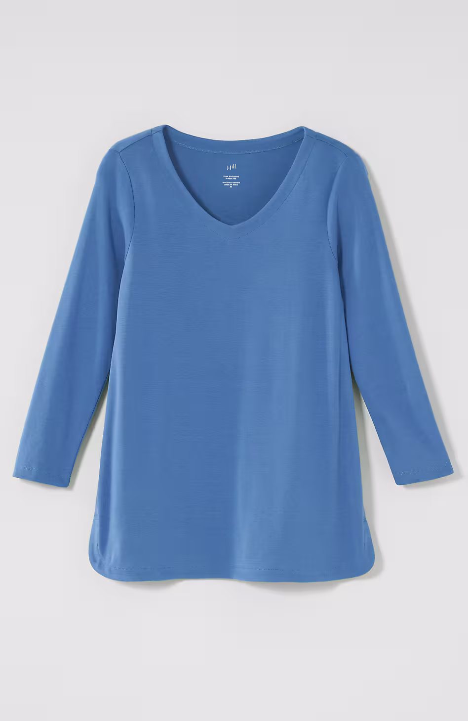 Pima 3/4-Sleeve V-Neck Tee