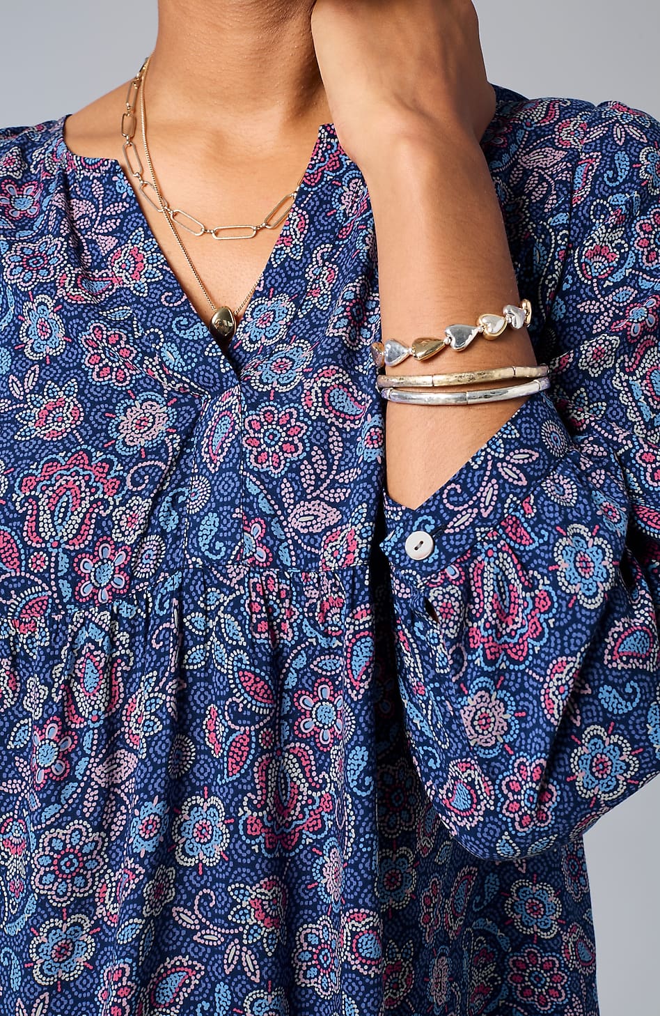 Soft Voile Shirred Top