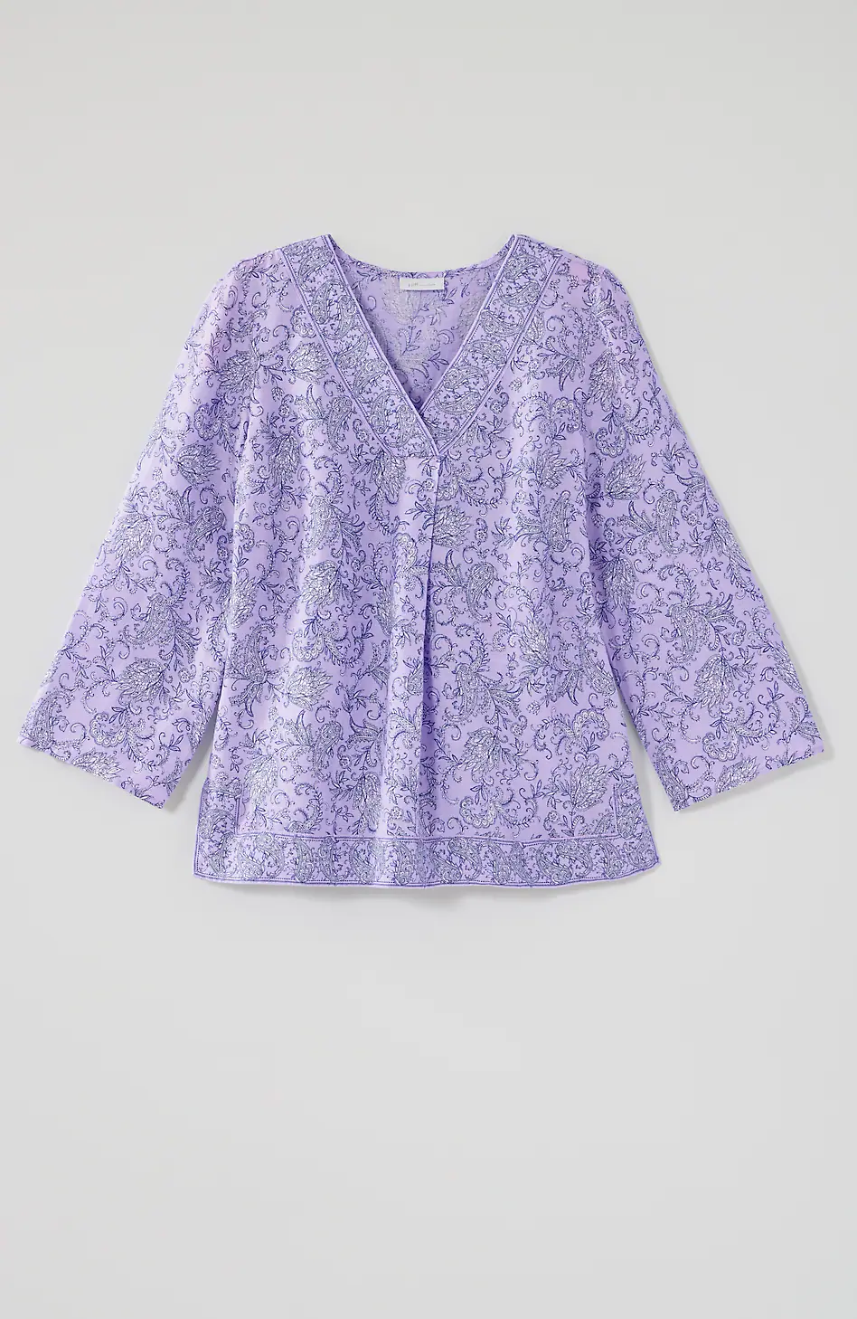 Linen Border-Printed Popover