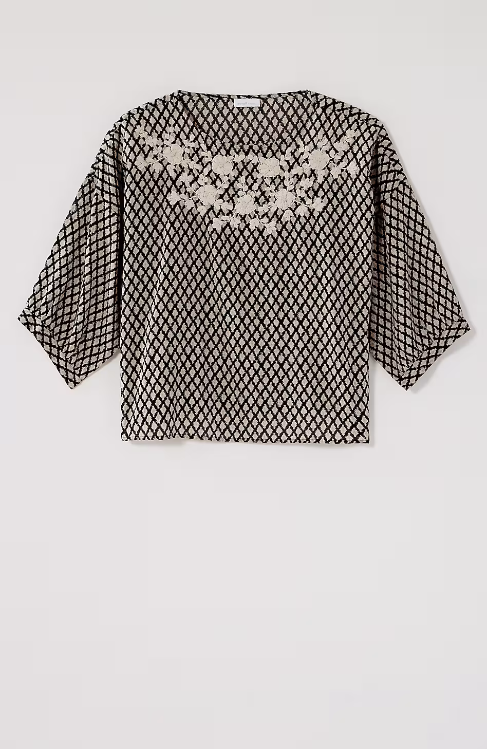 Pure Jill Hand-Embroidered Top