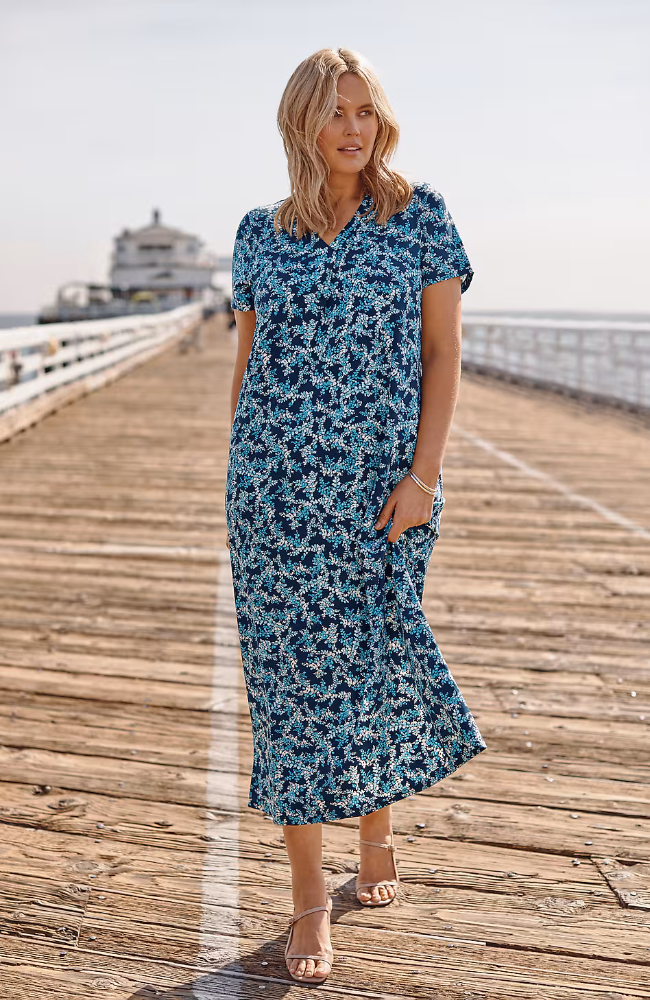 Wearever Short-Sleeve Maxi Dress