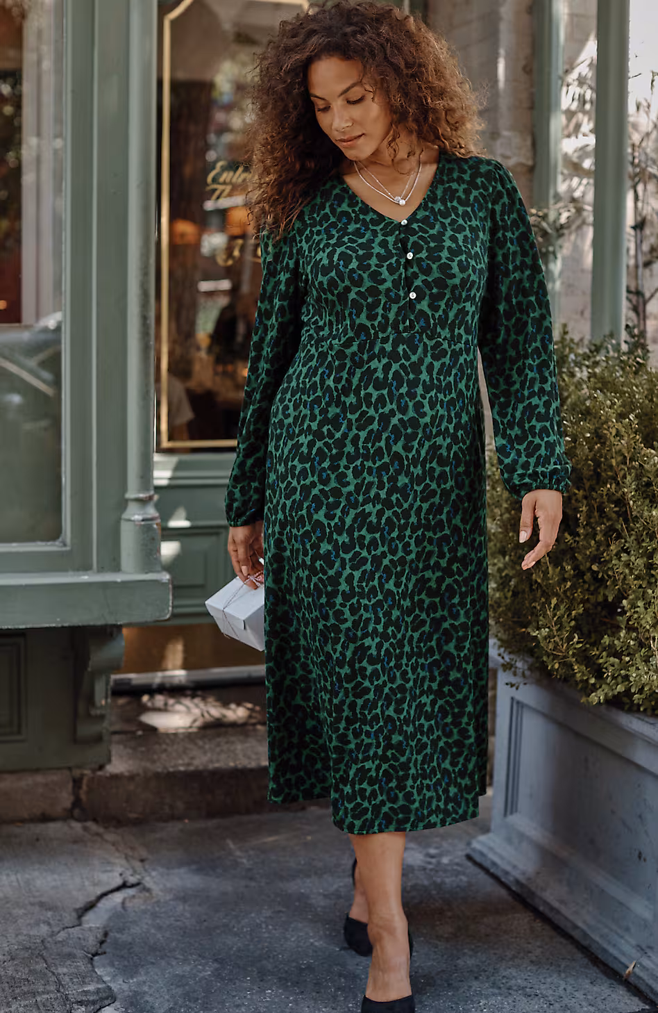 Lightweight Ponte Knit Midi Dress