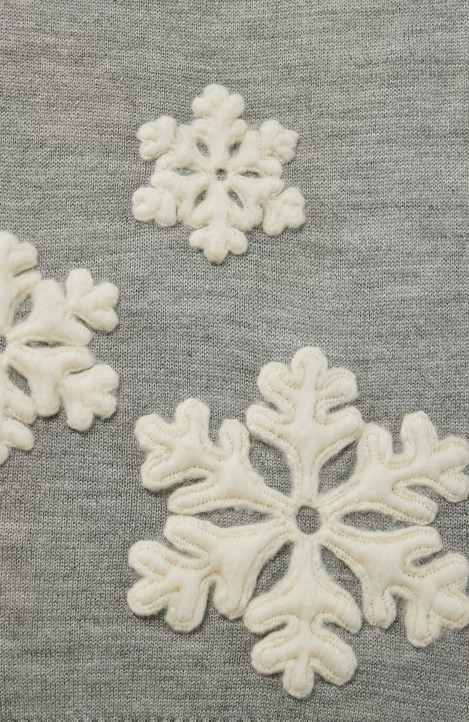 Needle-Felted Snowflake Scarf