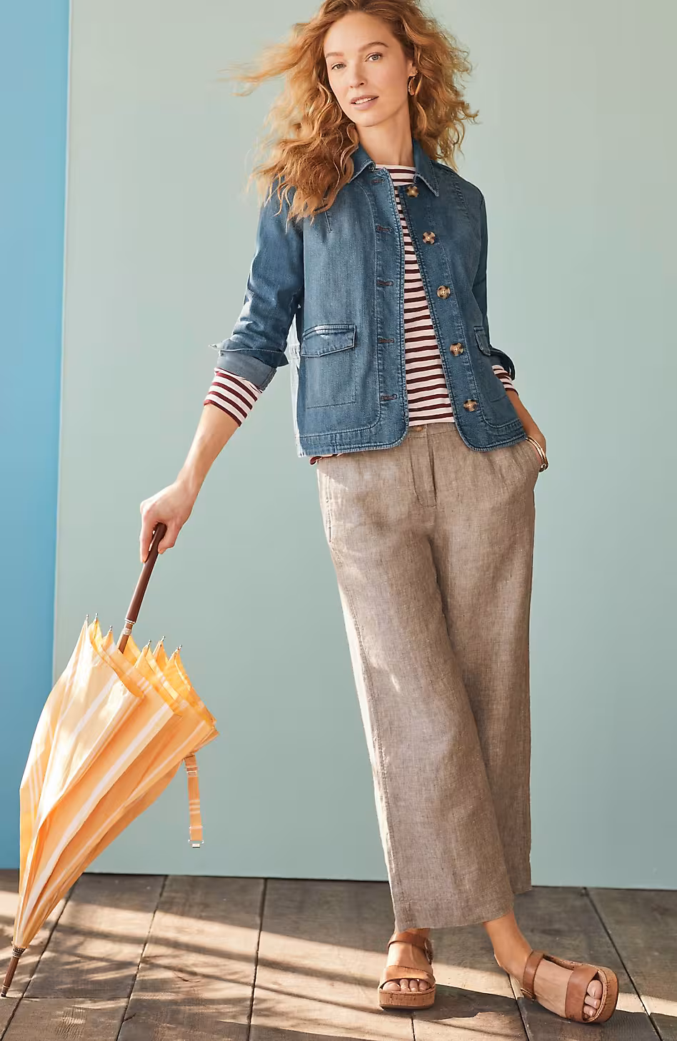 Easy Linen Wide-Leg Crops