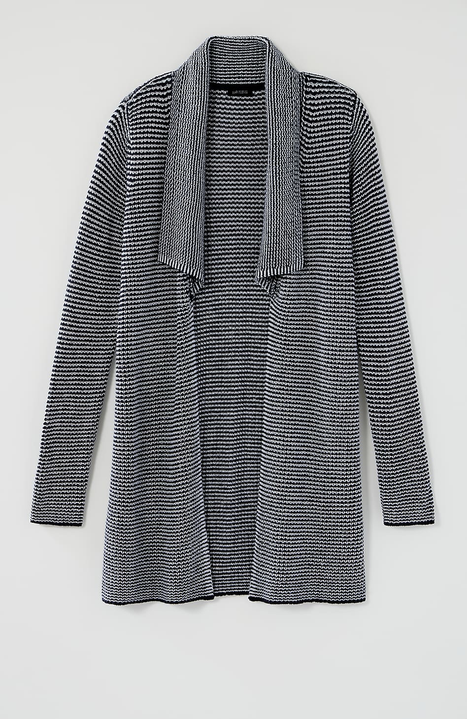 Wearever Striped Open-Front Cardi