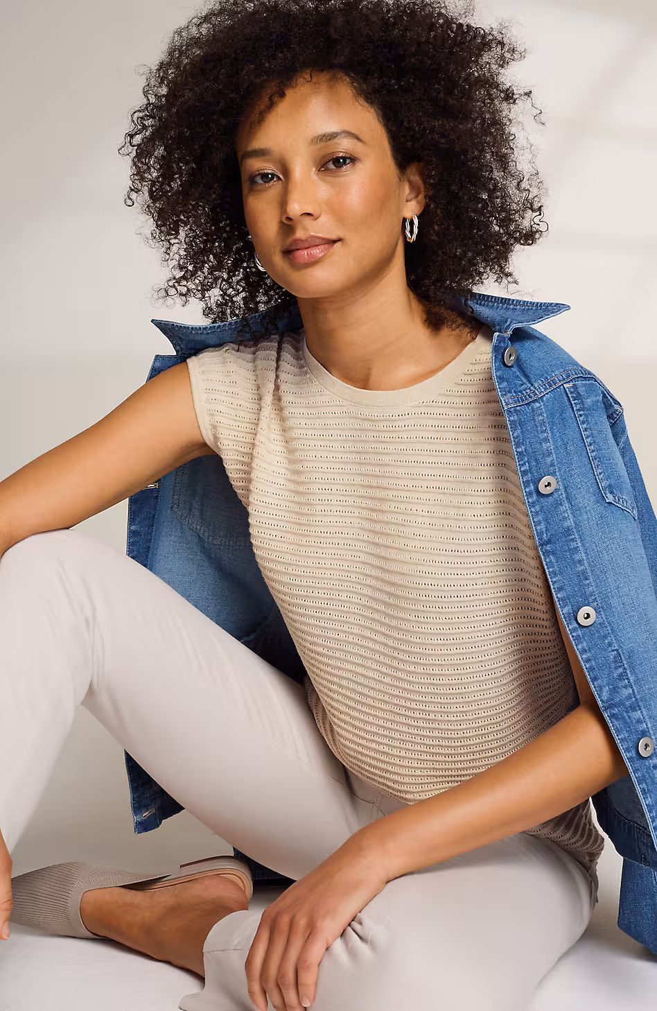 Wearever Textured Short-Sleeve Pullover