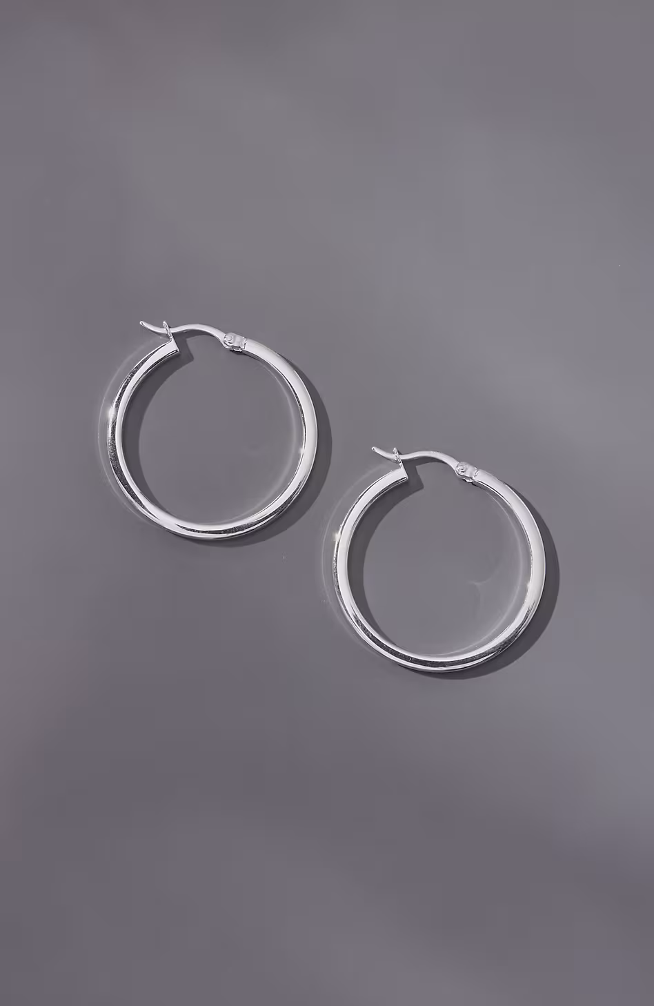 Sterling Silver Modern Hoops