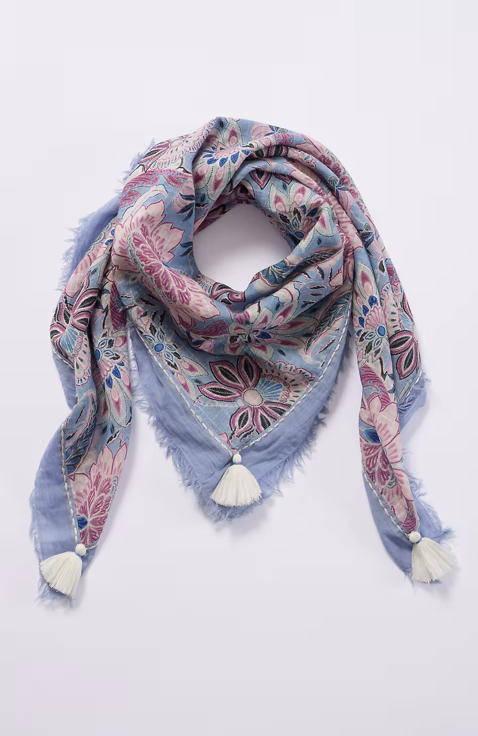 Jeweled Jacobean Square Scarf