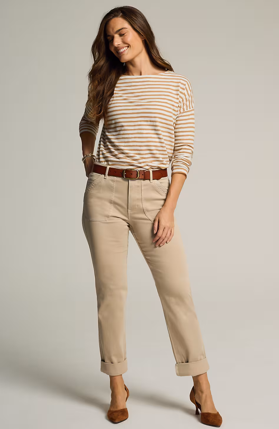 Curvy-Fit Patch-Pocket Jeans