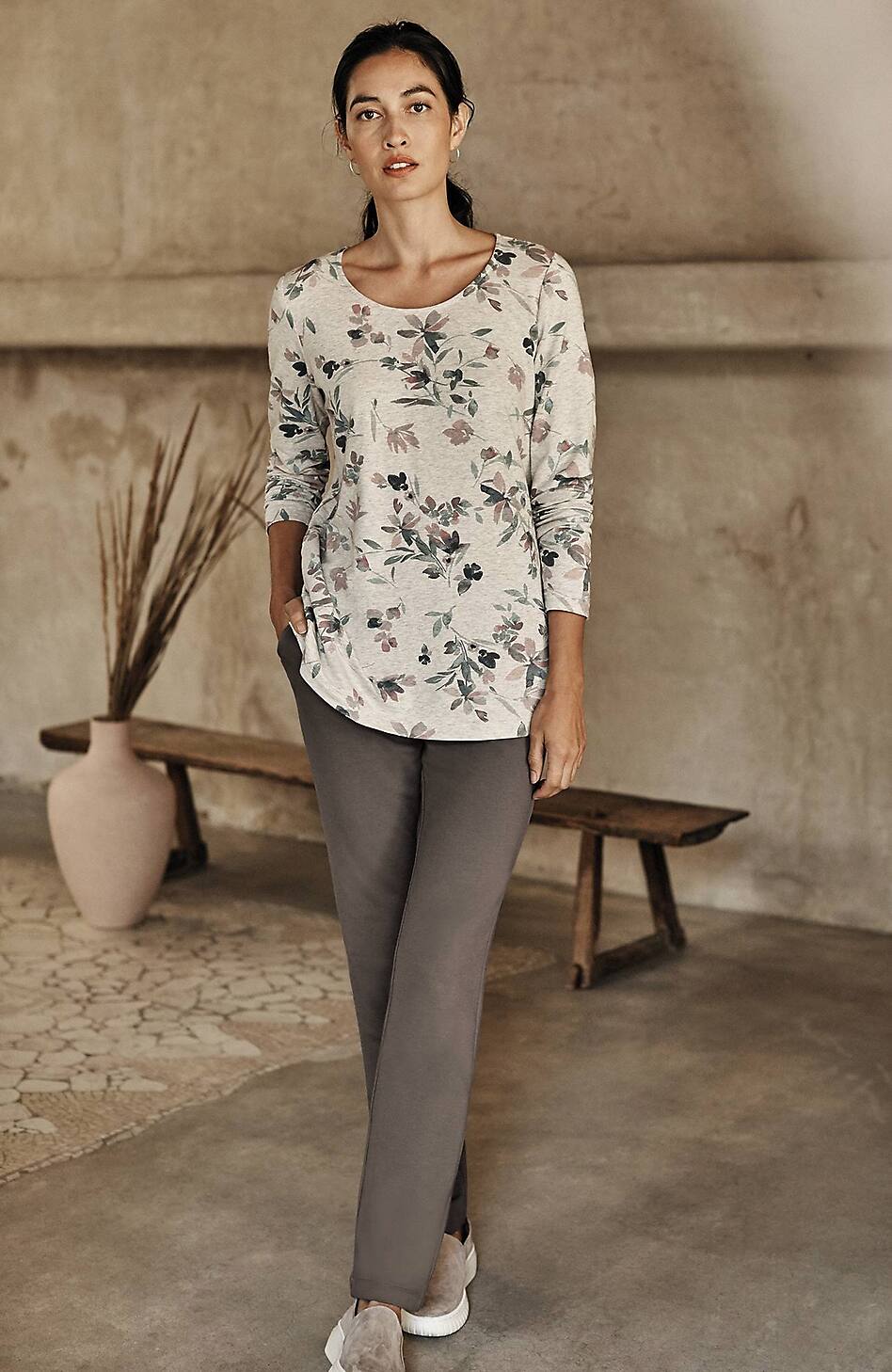 Pure Jill Affinity Slim-Leg Pants