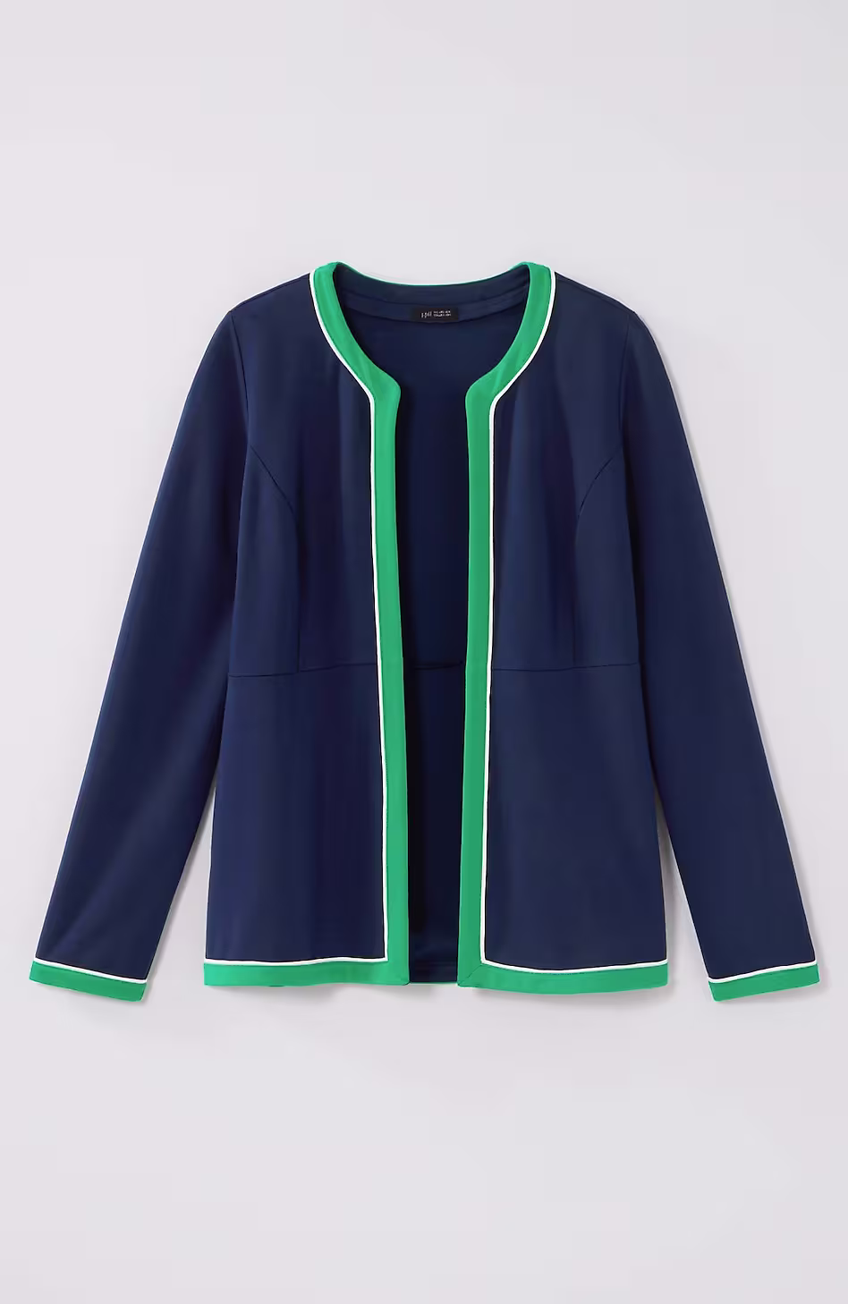 Wearever Double-Face Jersey Contrast-Trim Jacket