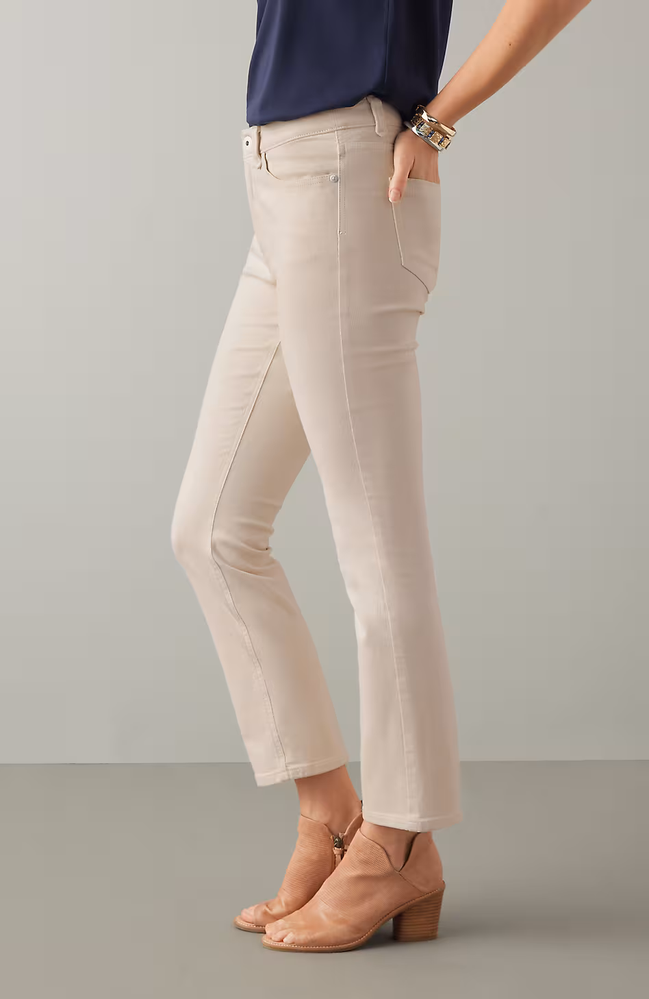 High-Rise Demi-Boot Ankle Jeans