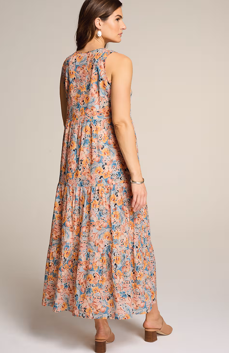 Cotton Voile Tiered Maxi Dress