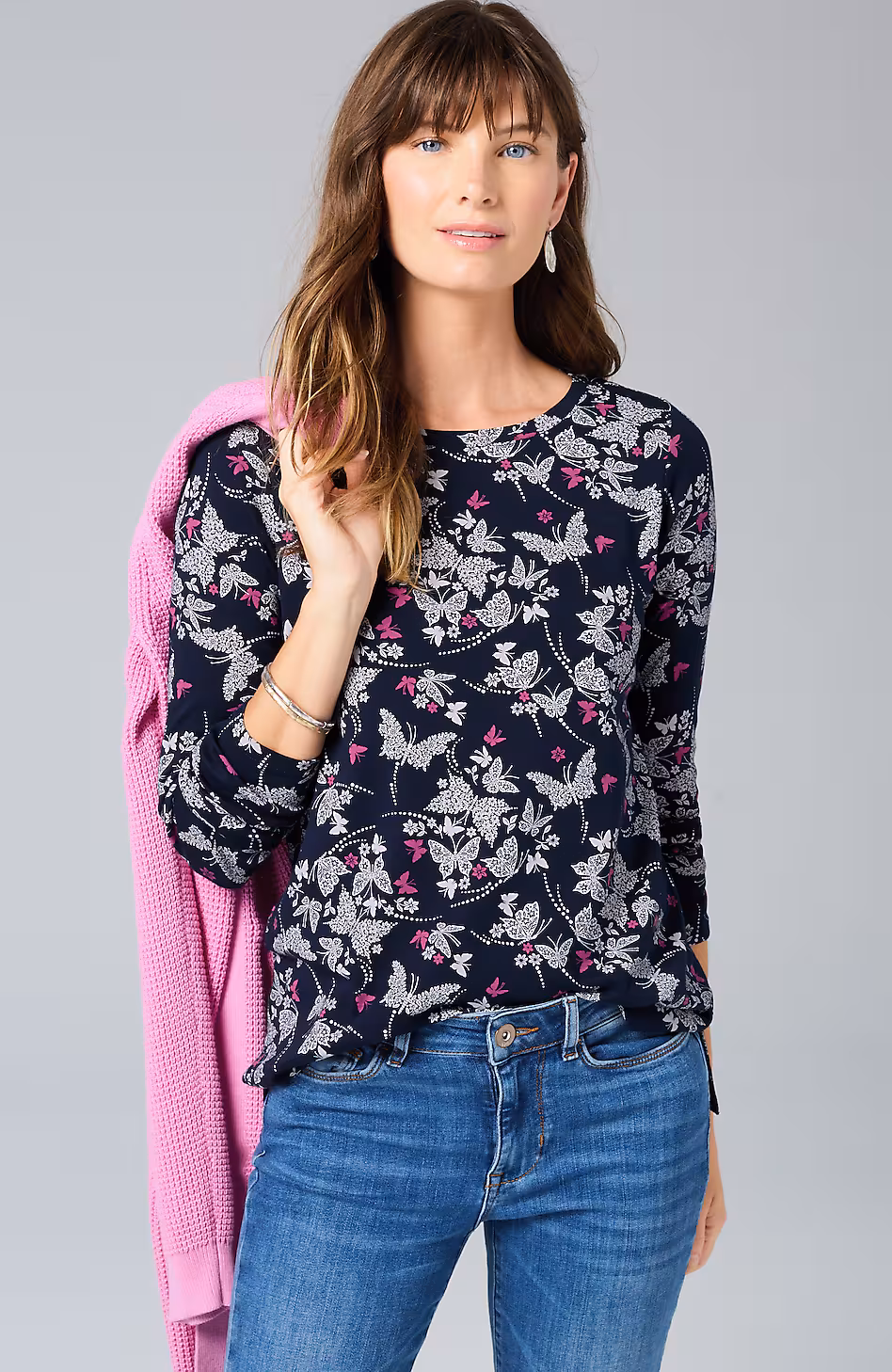 Long-Sleeve Pima Crew-Neck Tee