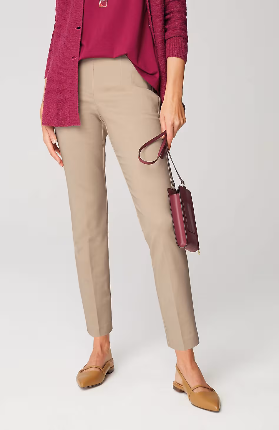 Versatile Cotton-Stretch Slim-Leg Pants