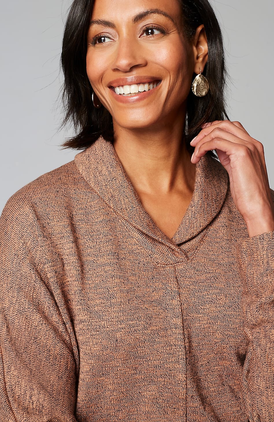 Pure Jill Shawl-Collar Dolman Top