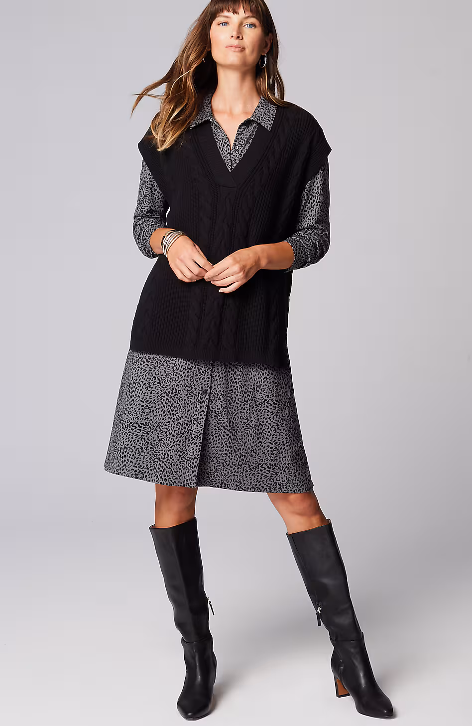 Ponte Knit Shirtdress