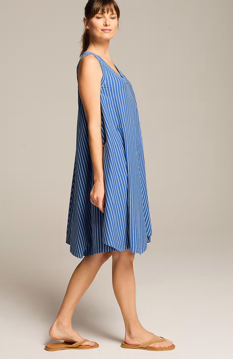 Fit Striped Swing Dress