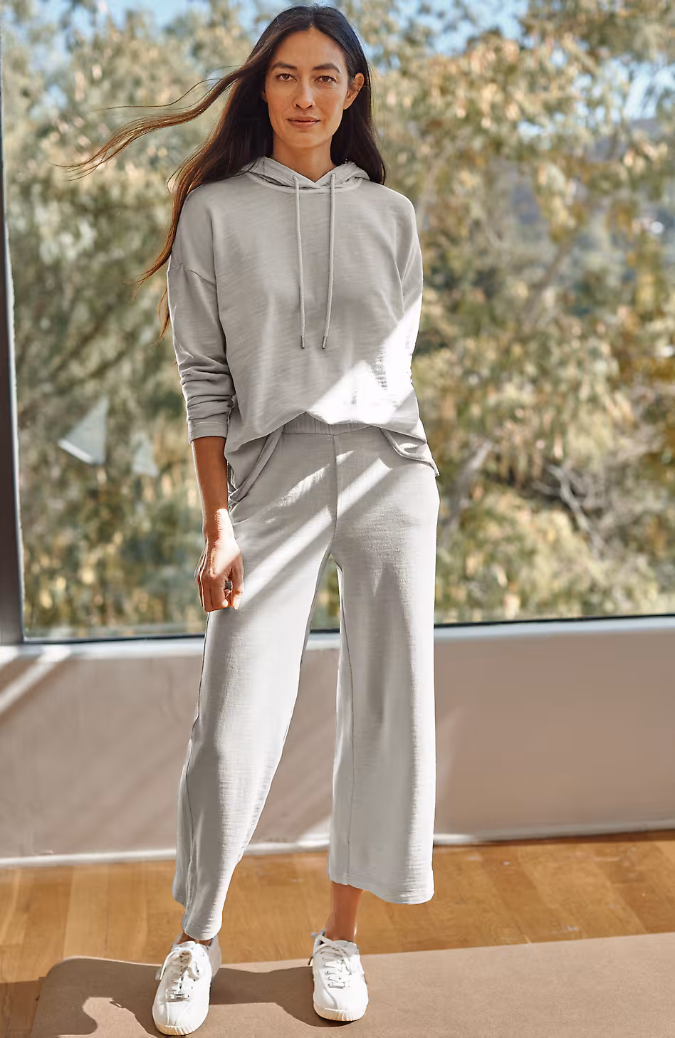 Fit Slub-Terry Garment-Dyed Crops