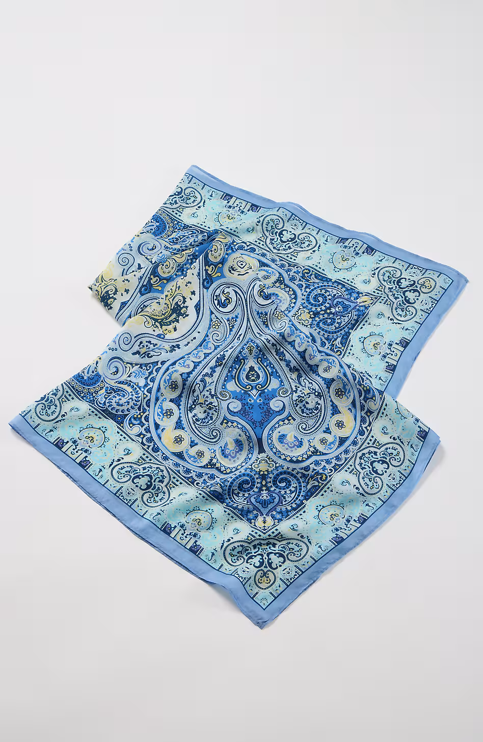 Silk Paisley Square Scarf