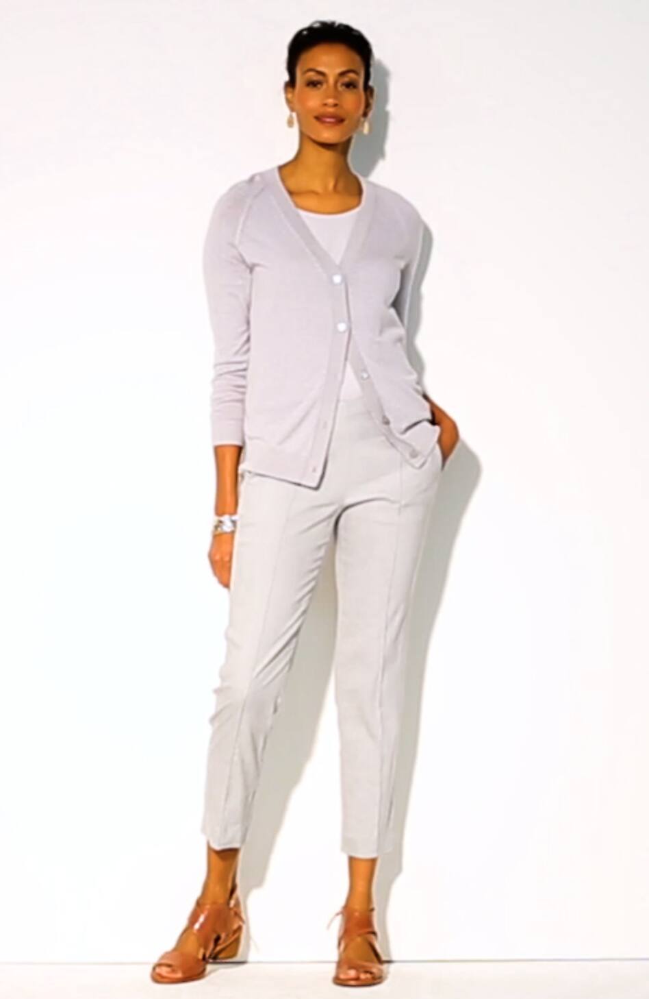 Organically Grown Cotton V-Neck Cardi