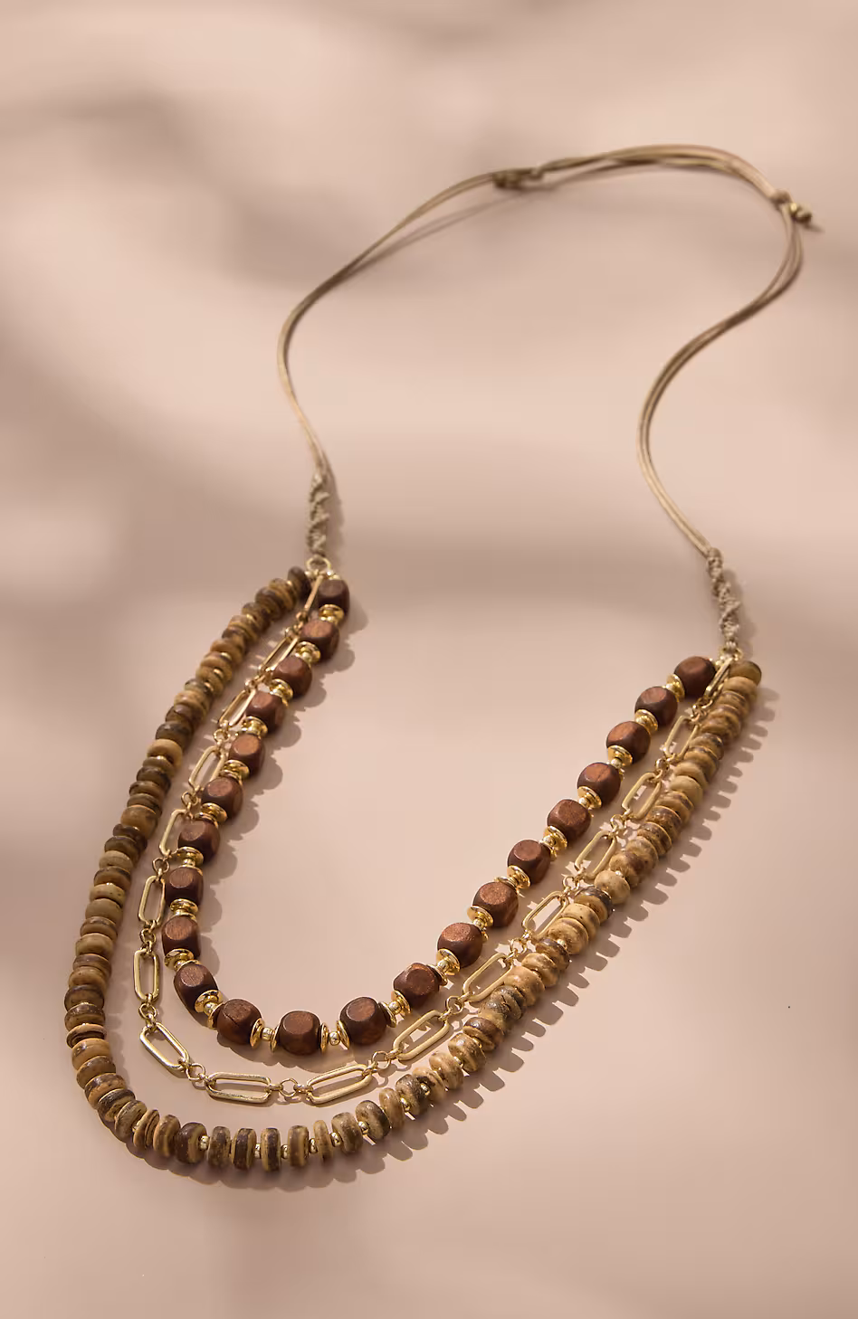 Mixed-Elements Layered Necklace