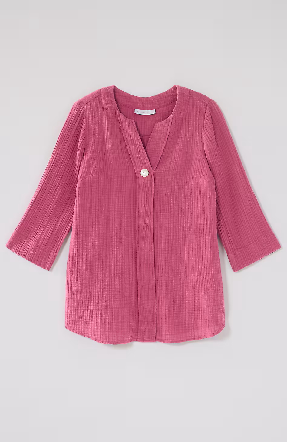 Pure Jill Cotton-Gauze One-Button Tunic