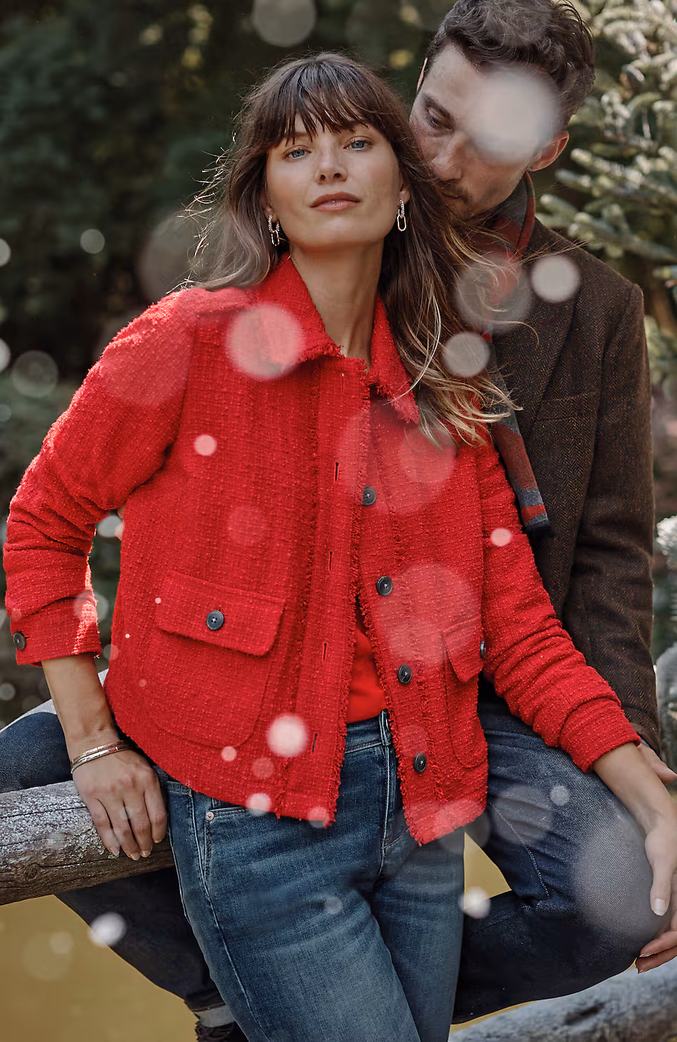 Textured-Tweed Jacket