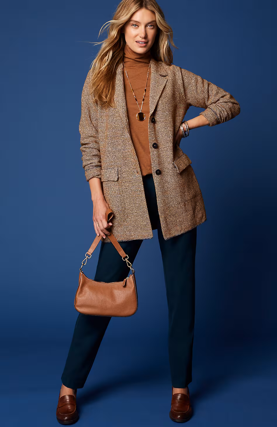 Tweed-Textured Sweater-Jacket