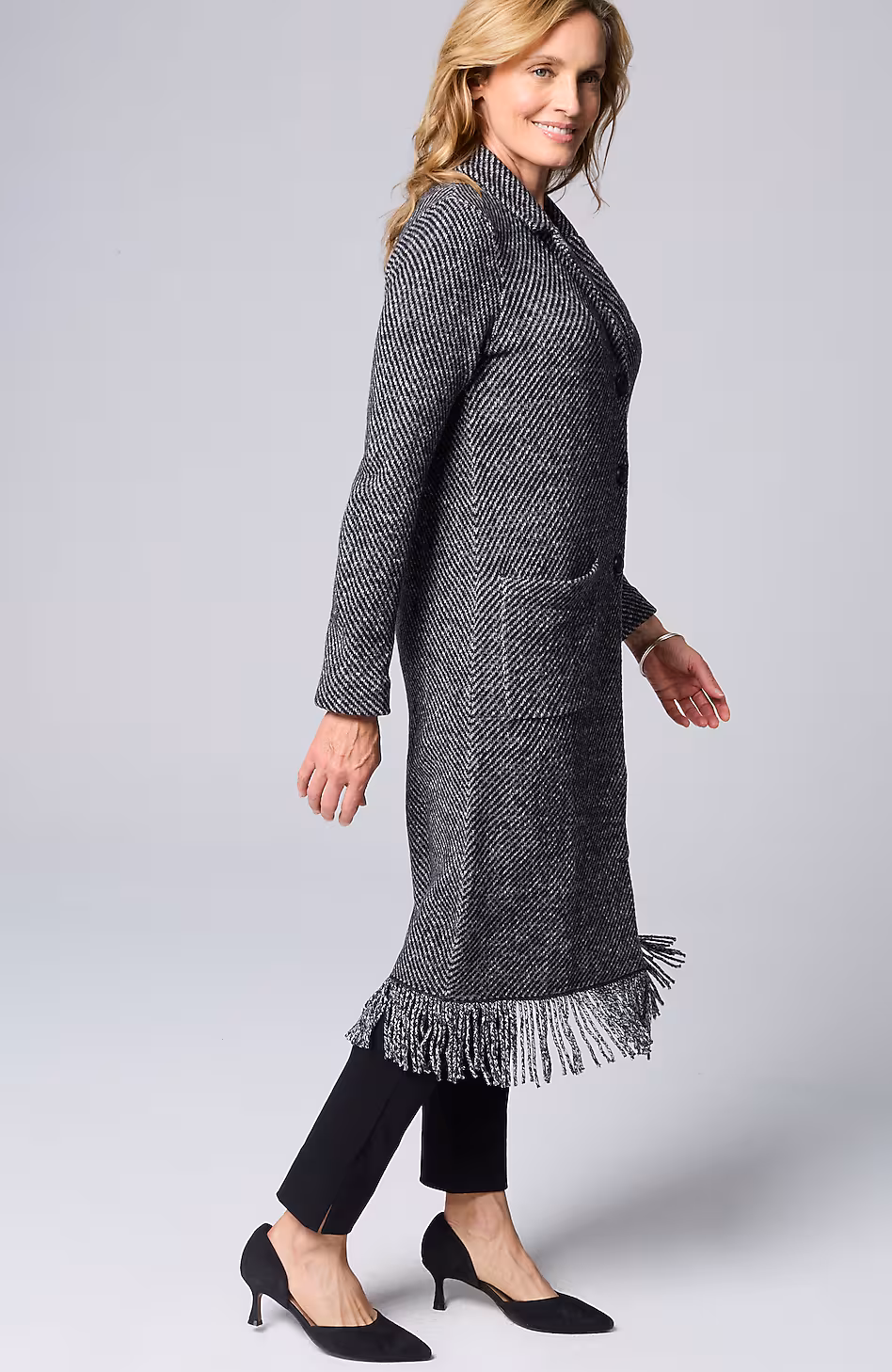 Wearever Tweed Fringed Topper