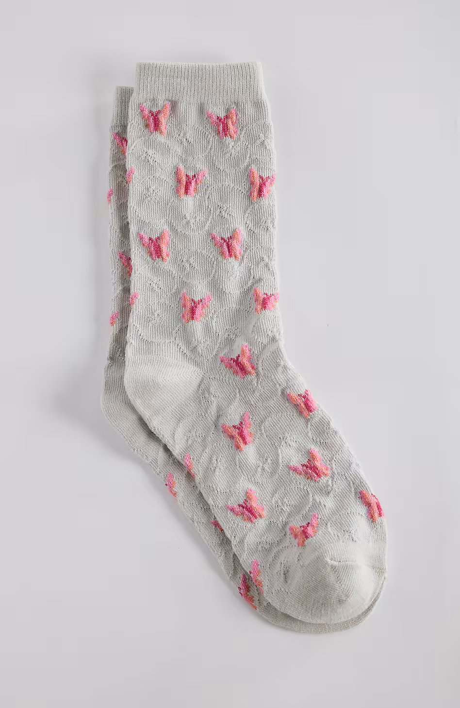 Butterfly Swirl Crew Socks