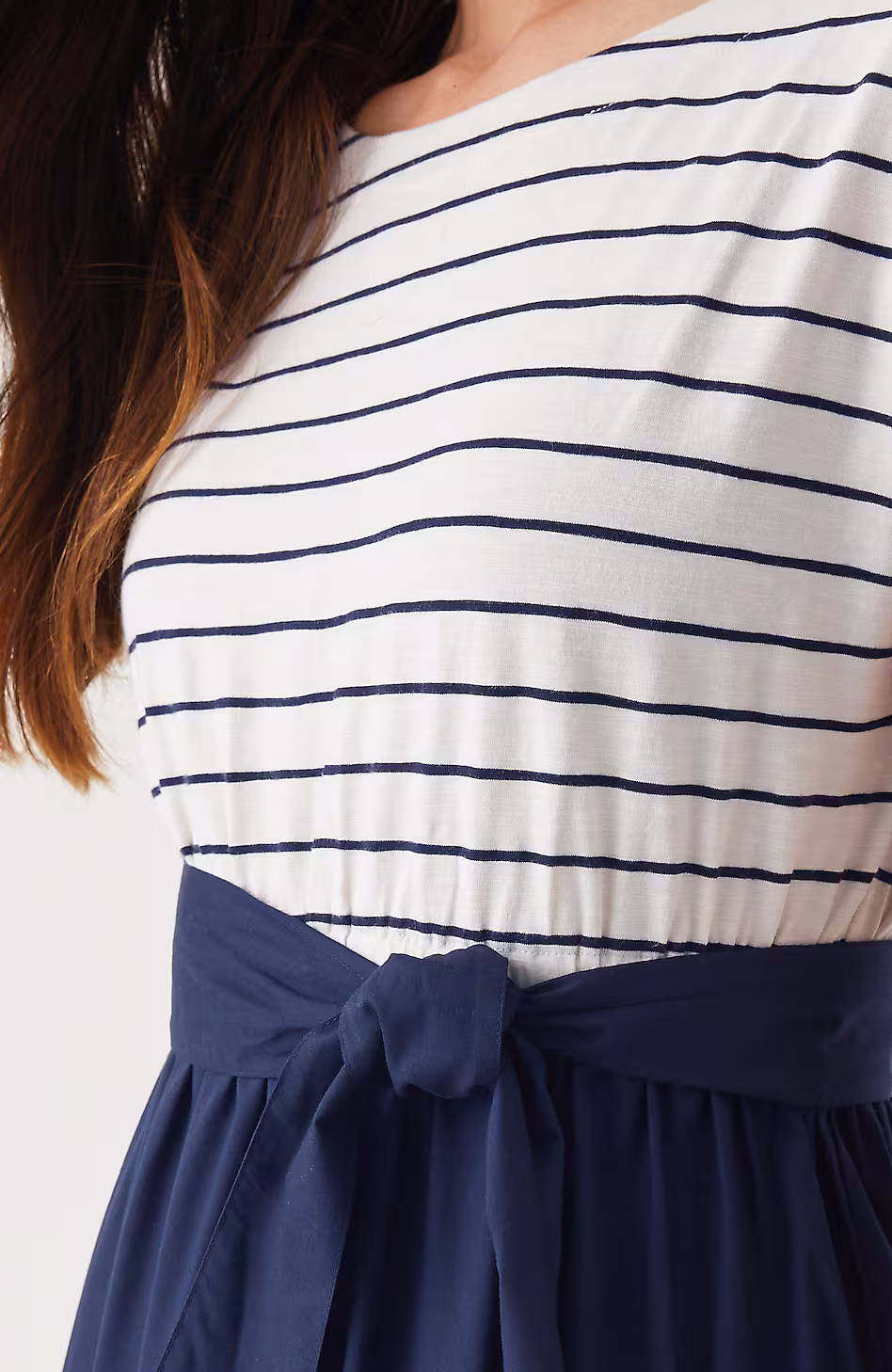 Mixed-Media A-Line Dress