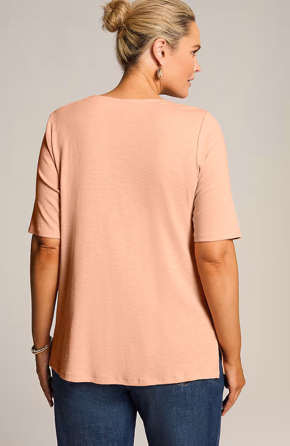 Pima-Slub Elbow-Sleeve Tee