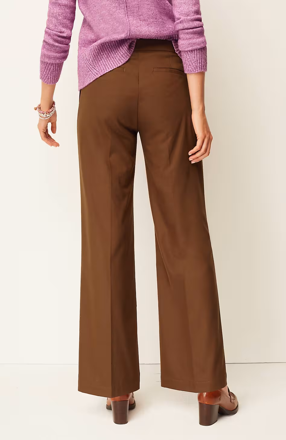 Pleated Wide-Leg Pants