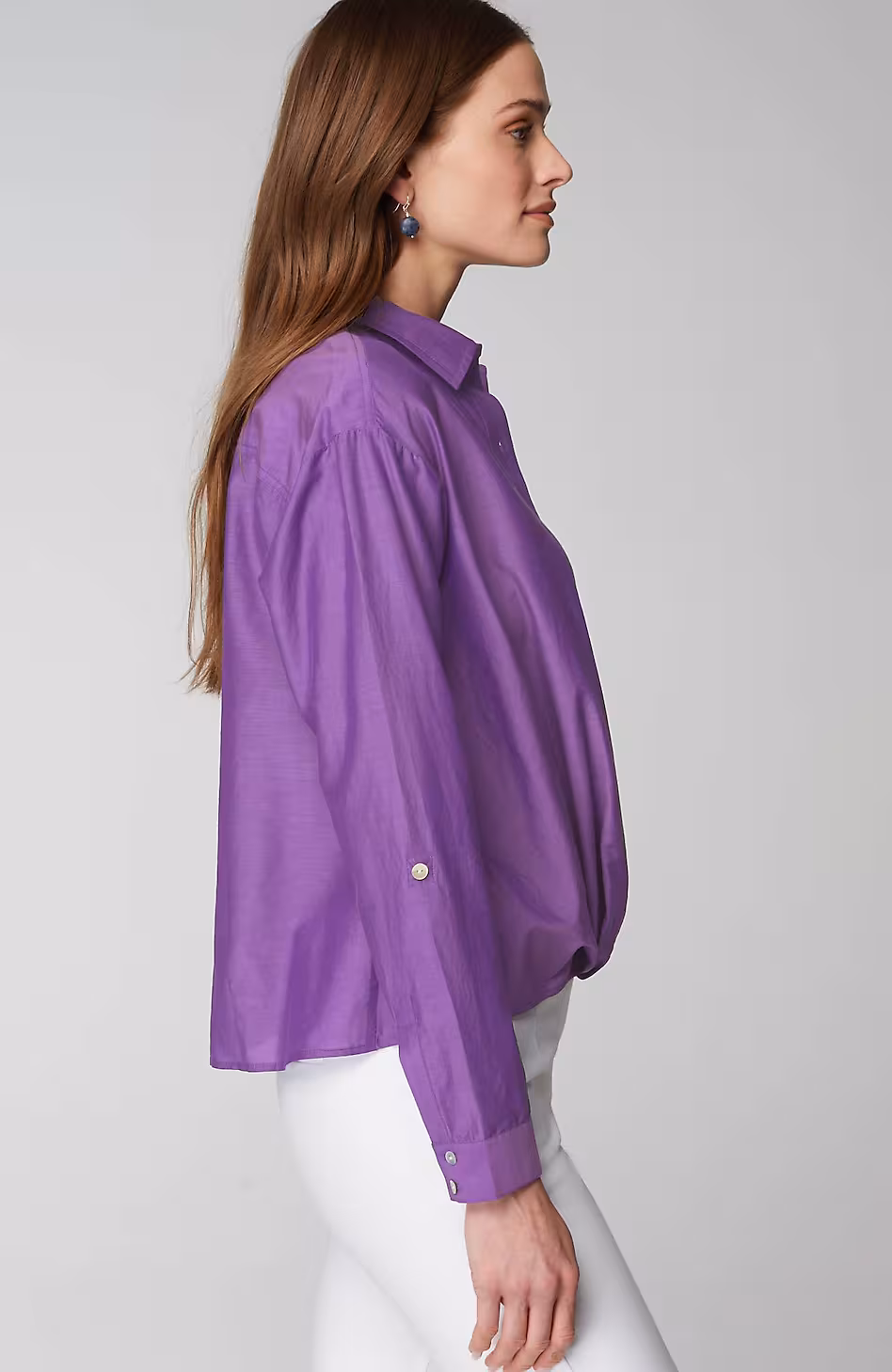 Cotton-Silk Twist-Front Top