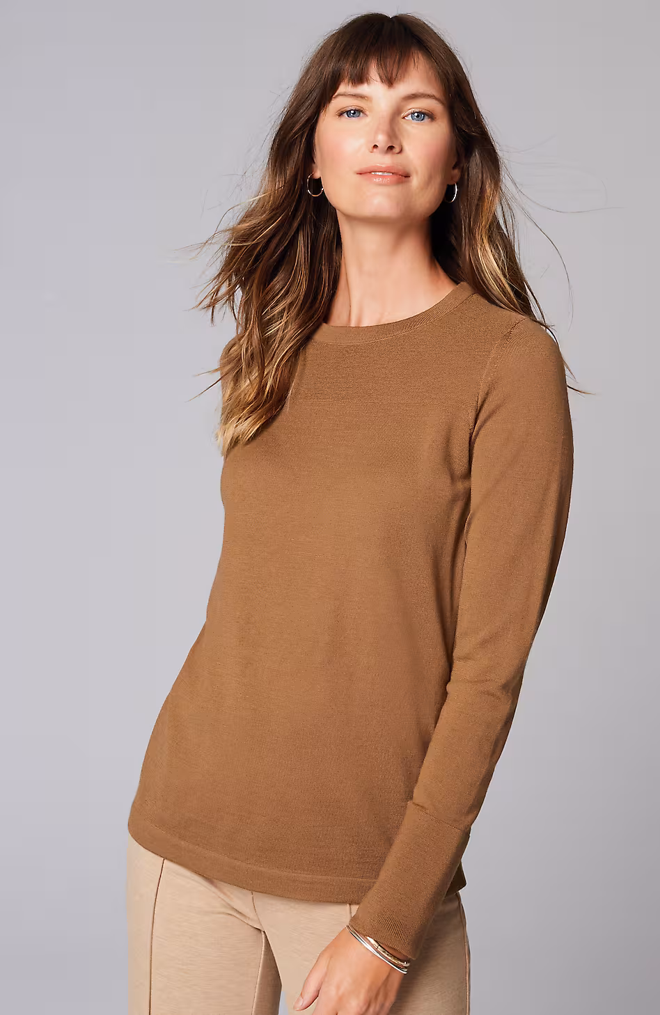 Wearever Textured-Yoke Merino Sweater