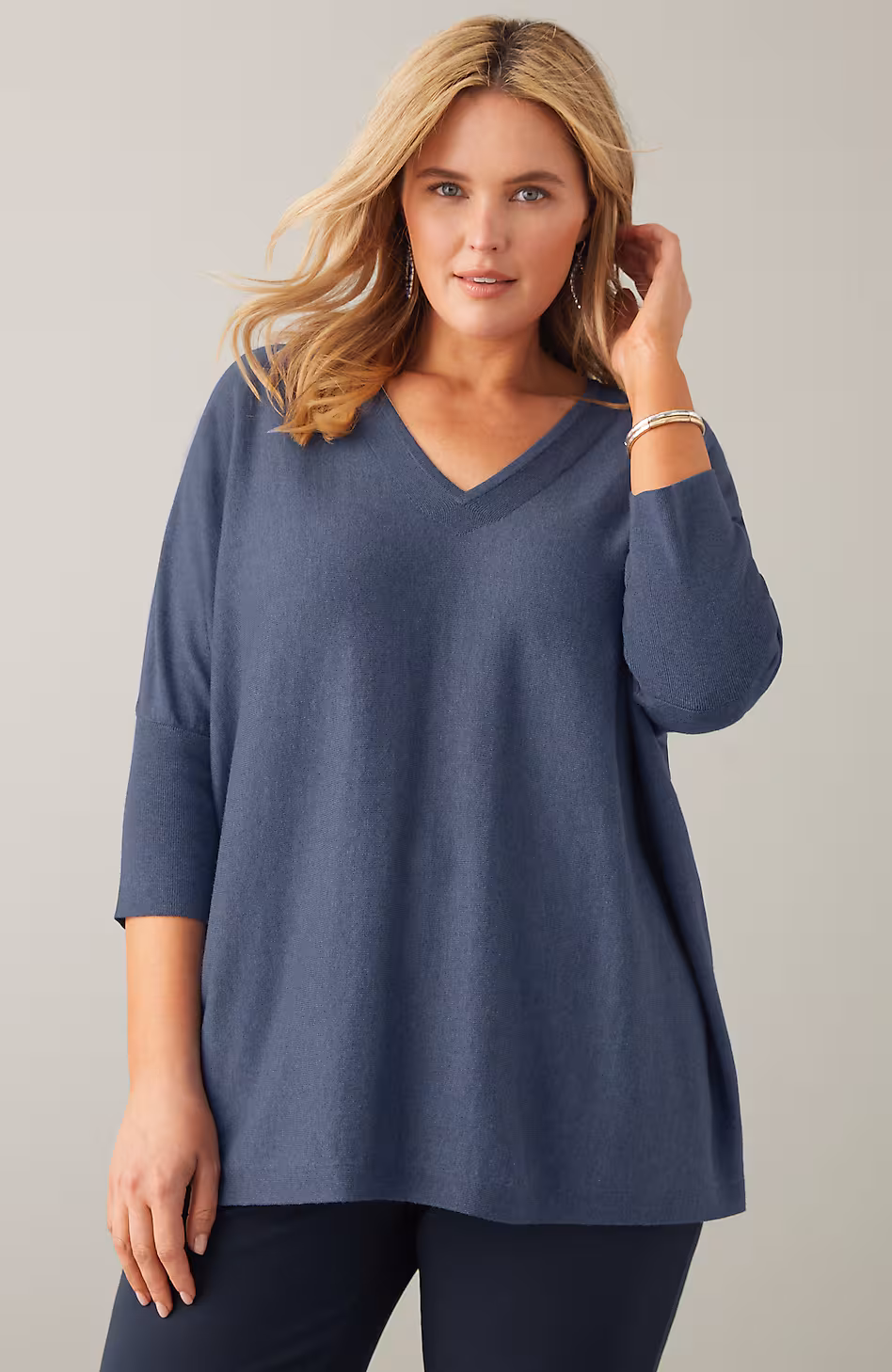 Pure Jill Oversized V-Neck Sweater